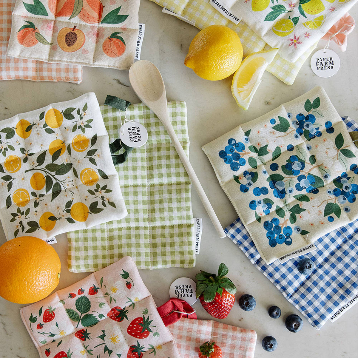 Blueberry Field Pot Holder Set