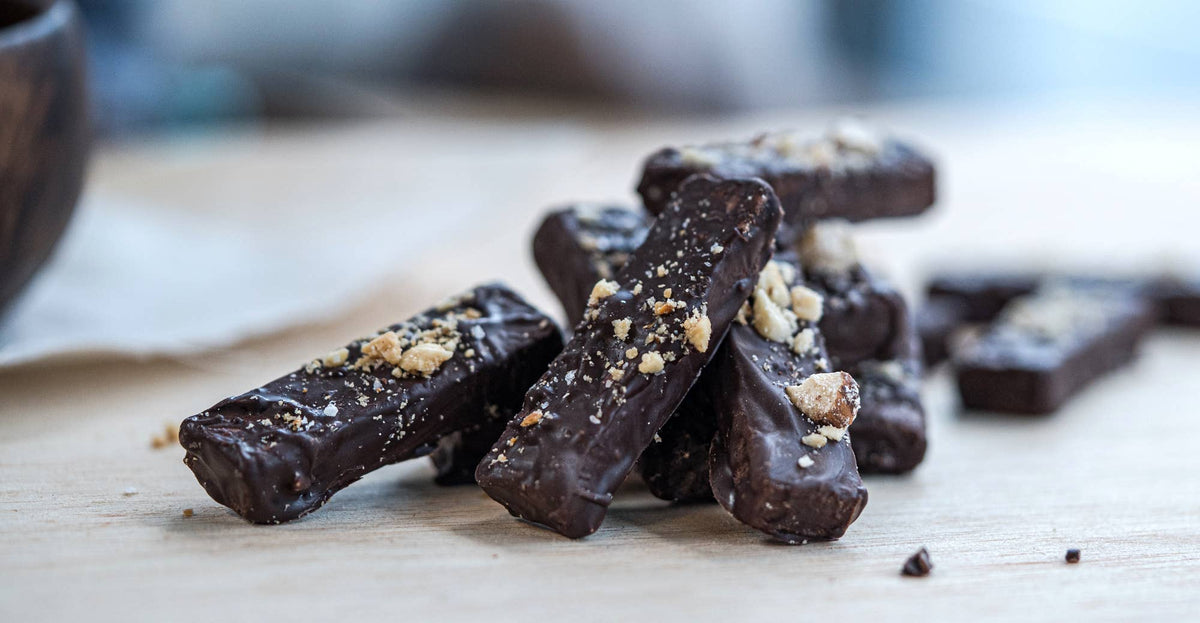 Salted Peanut Vegan Chocolate Sticks