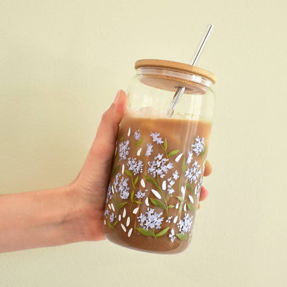 Hydrangeas Glass Can