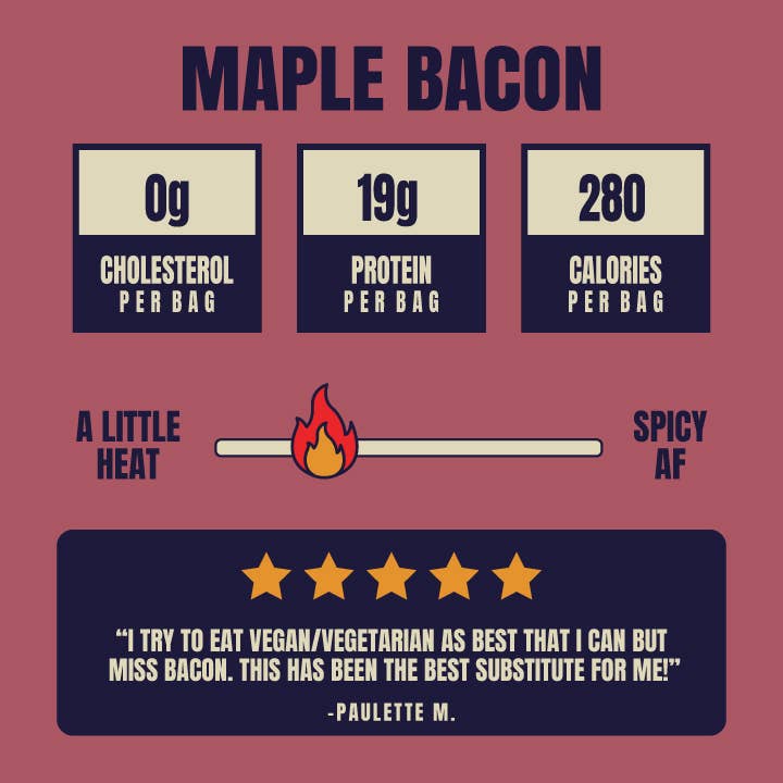 Vegan & Plant Based Maple Bacon Jerky