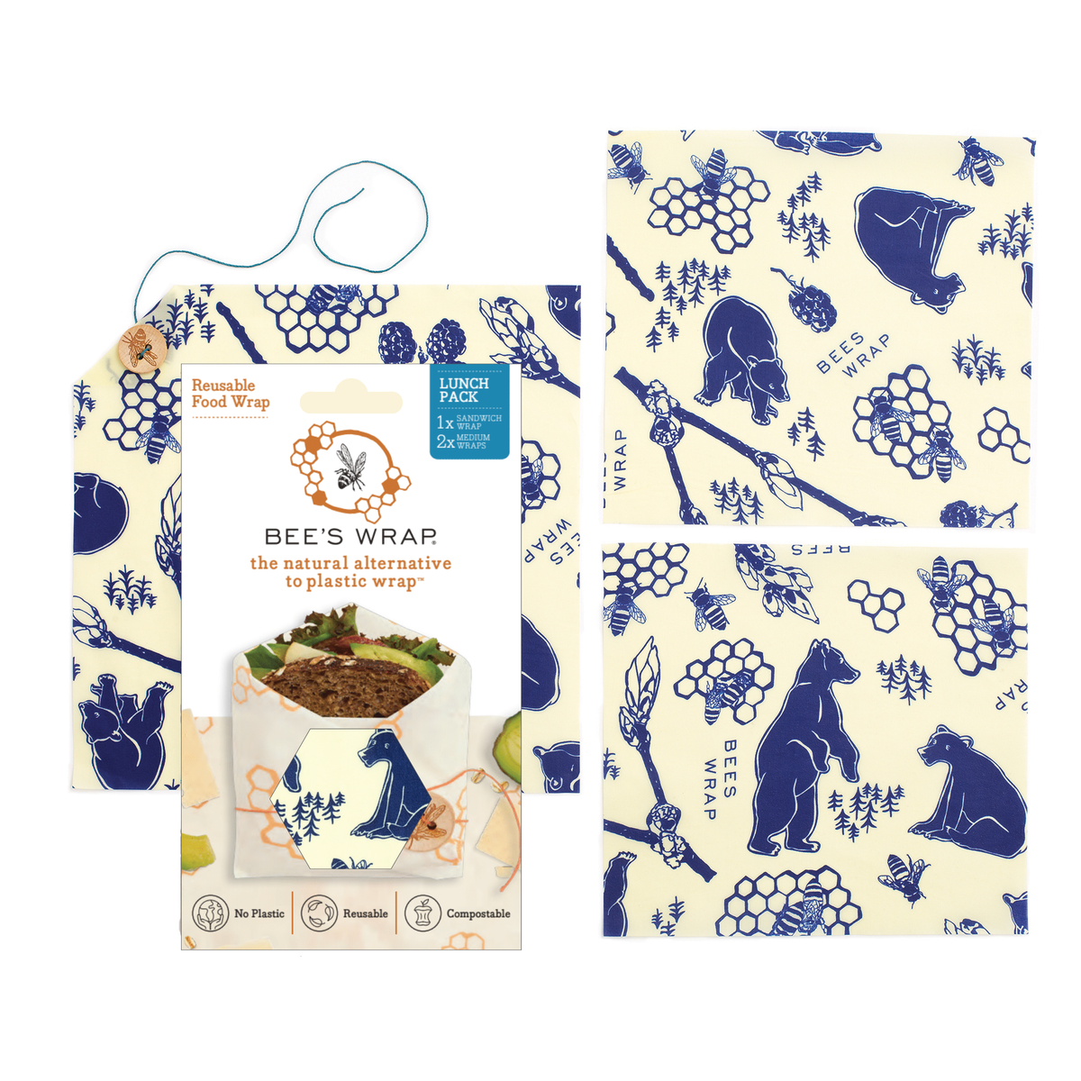 Bee's Wrap, Lunch 3 Pack