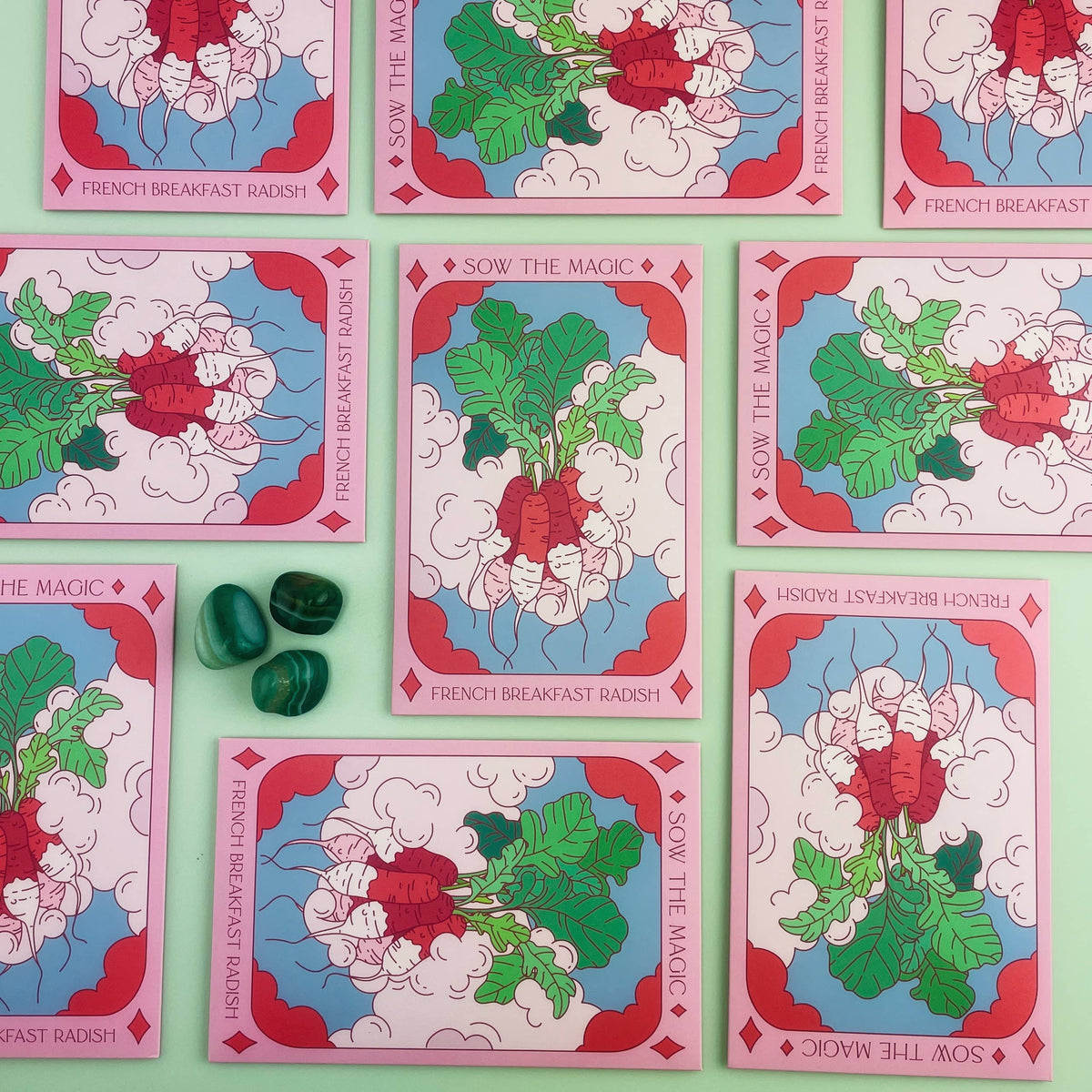 French Breakfast Radish Tarot Garden