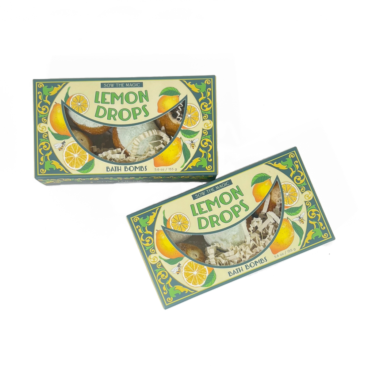 Lemon Drops Bath Bomb Gift Set Made with Citrus + Peppermint