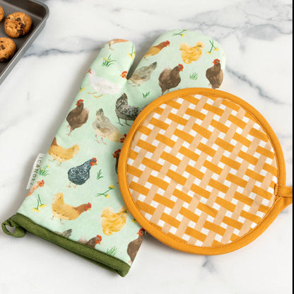 Chickens Pot Holder Set