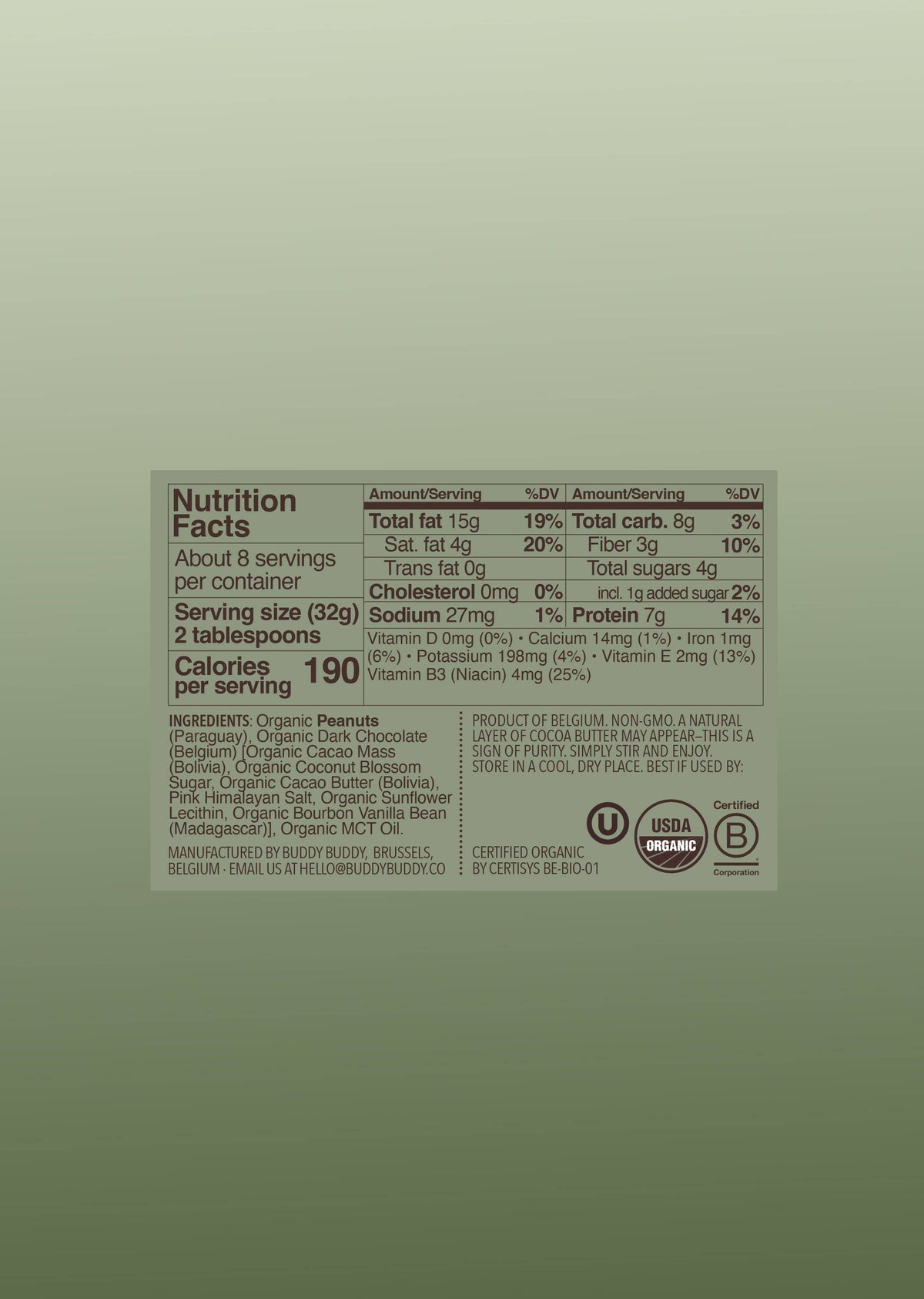 Organic Peanut Cacao Nut Butter