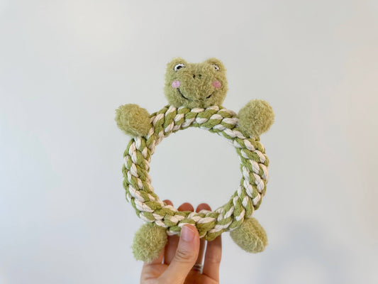 Eco-Frog Macrame Dog Toy