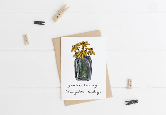 You're in My Thoughts Today, Flower Thinking of You Card