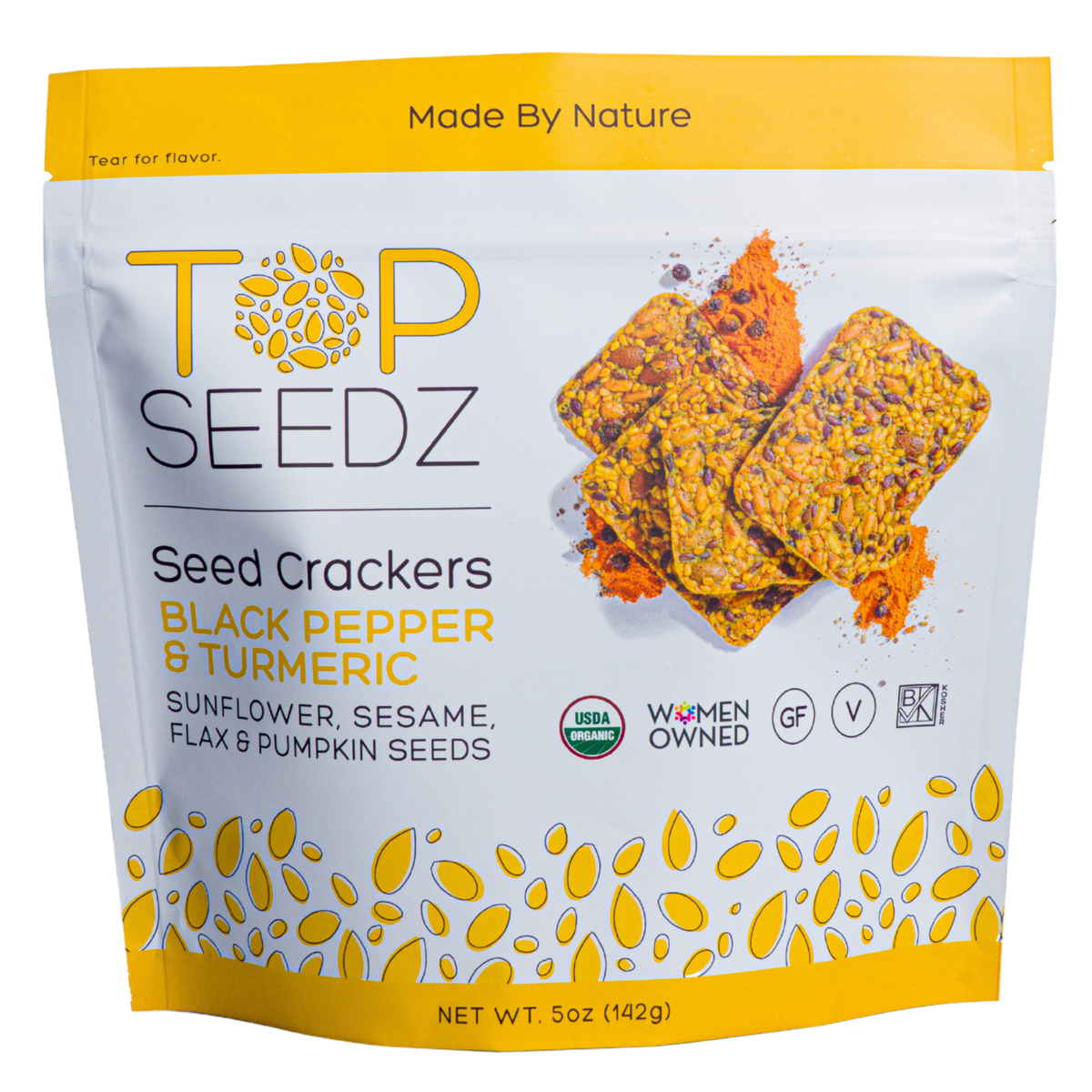 NEW: Black Pepper & Turmeric Crackers - 5oz - 12 Per Case