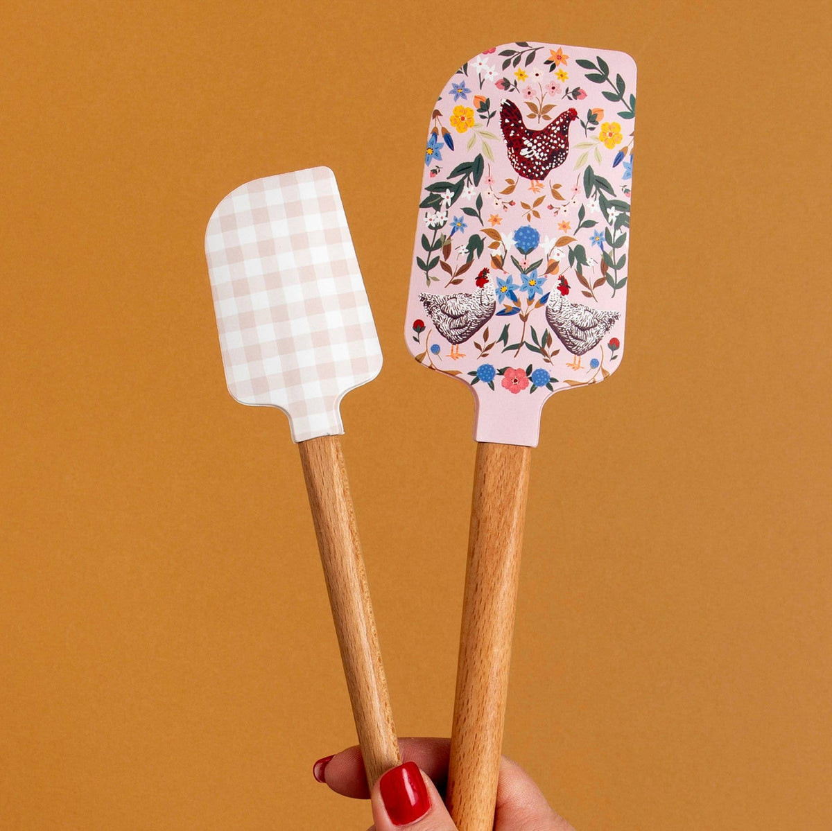 Chicken & Flowers Spatula Set