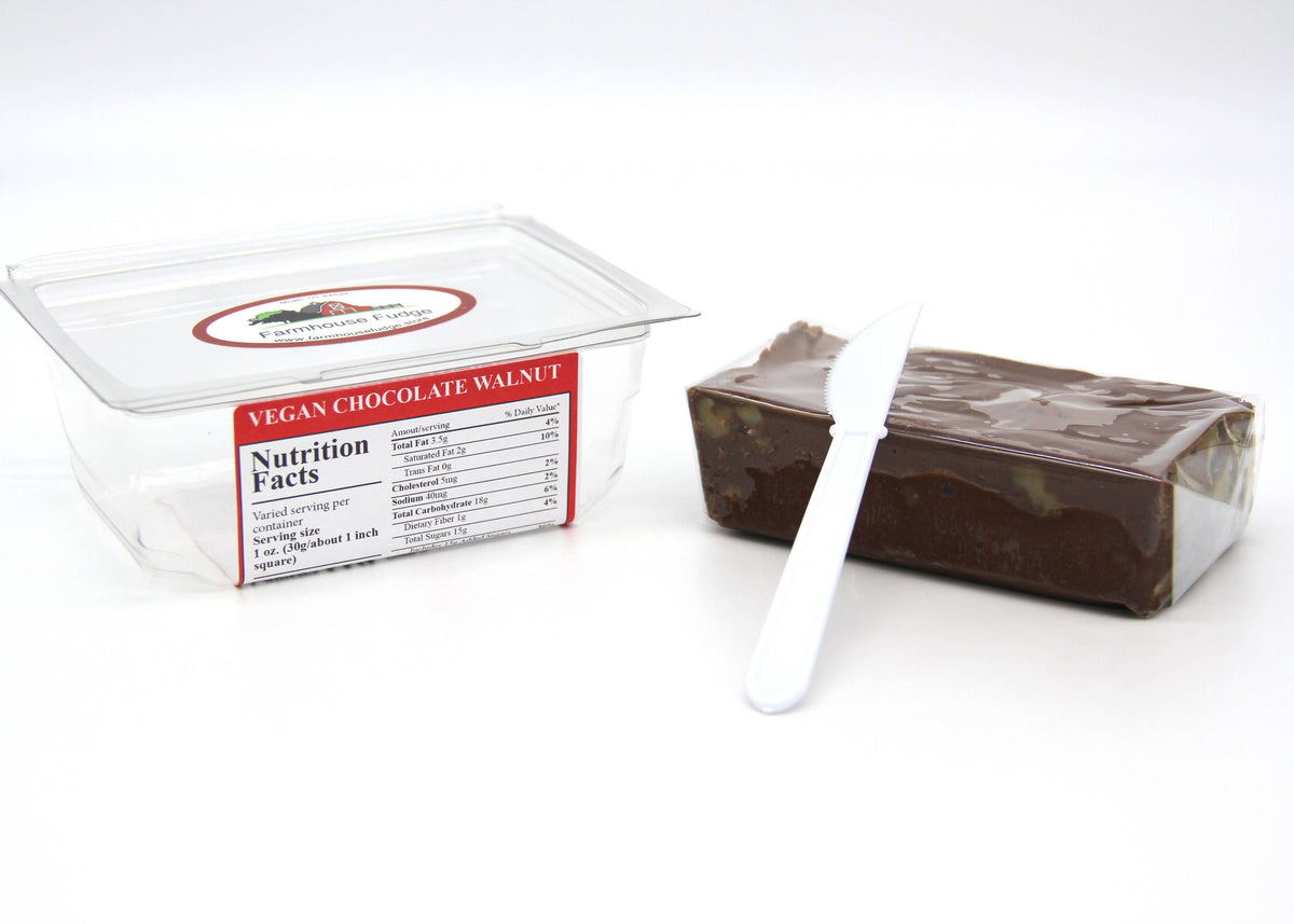 Vegan Chocolate Walnut Fudge 8 oz.