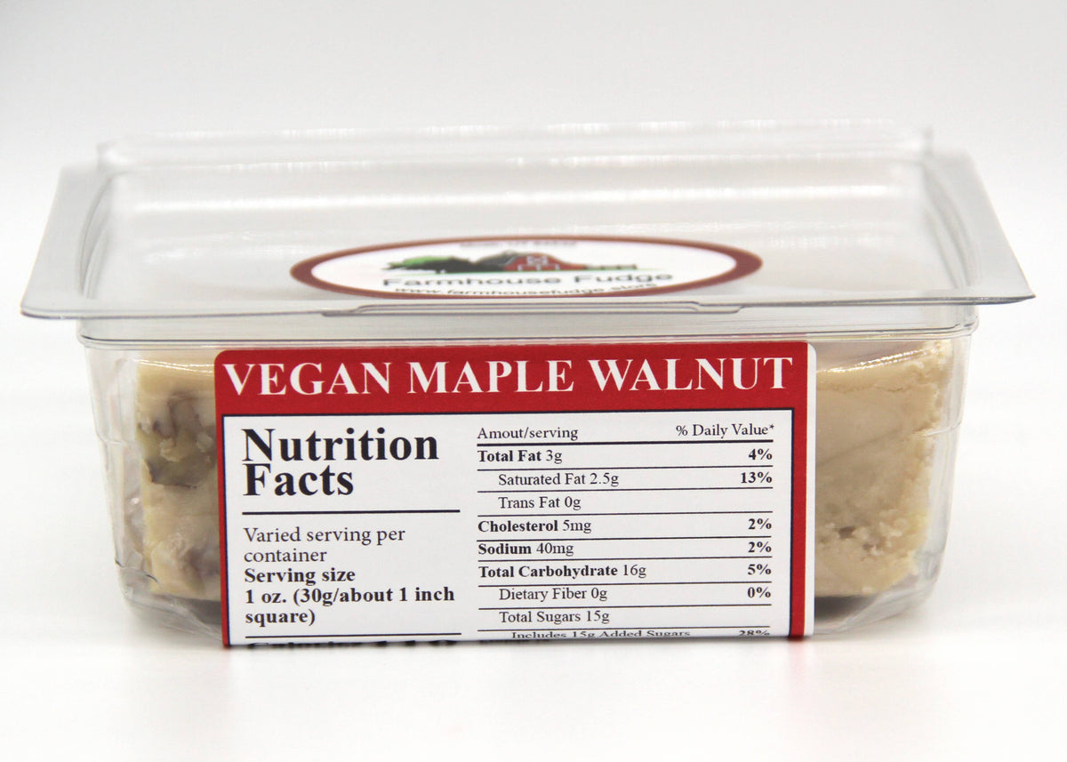 Vegan Maple Walnut Fudge 8 oz.