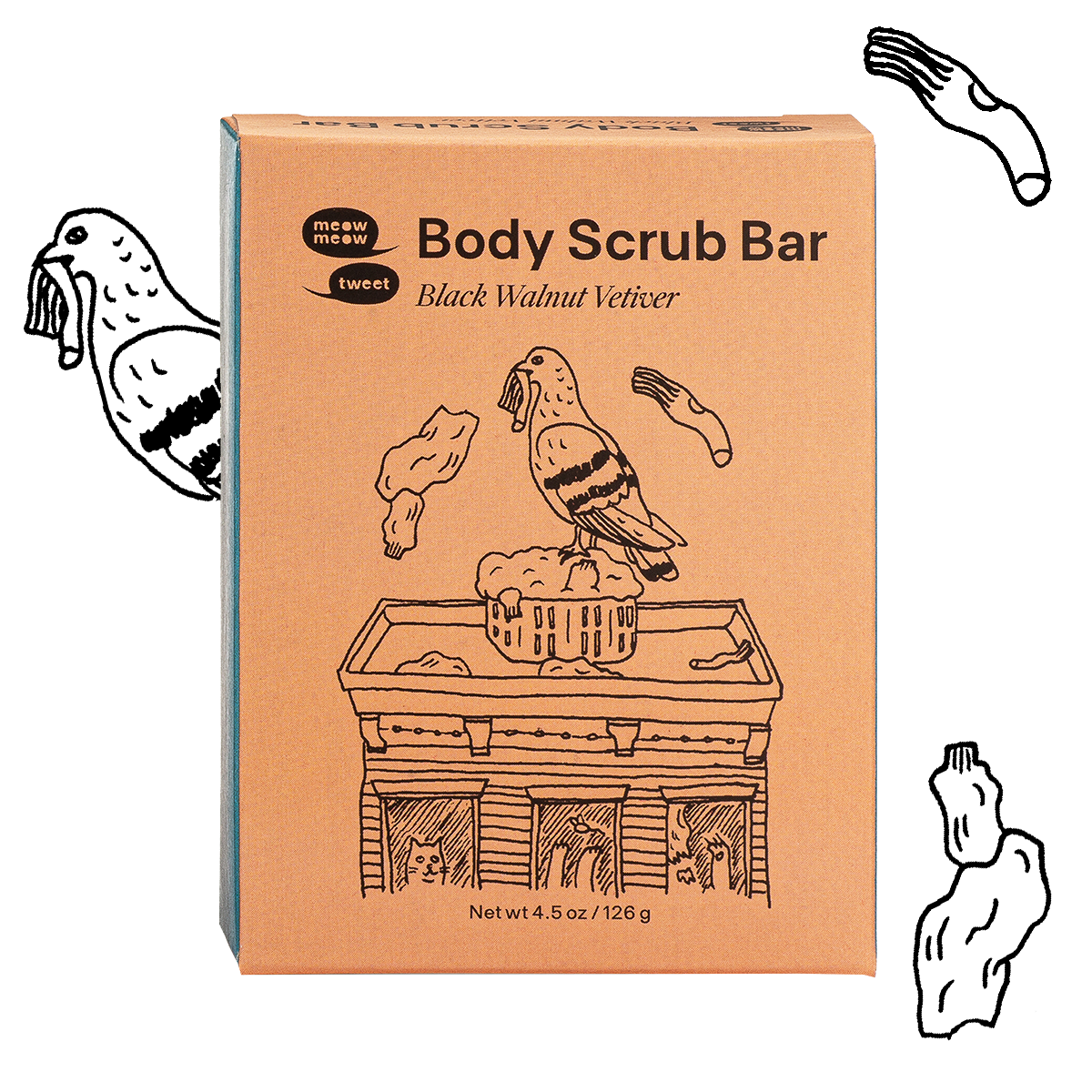 Black Walnut Vetiver Body Scrub Bar (limited edtn)