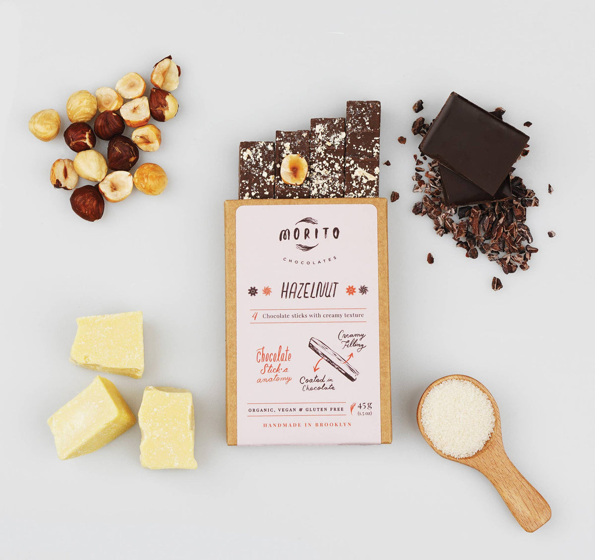 Hazelnut Vegan Chocolate Sticks