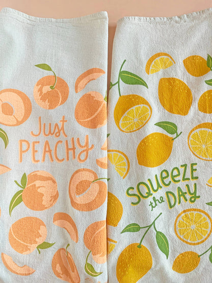 Peach Tart Tea Towel Set