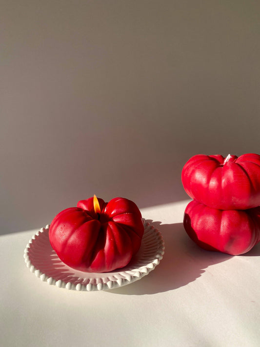 Jumbo Heirloom Tomato Candle, Red