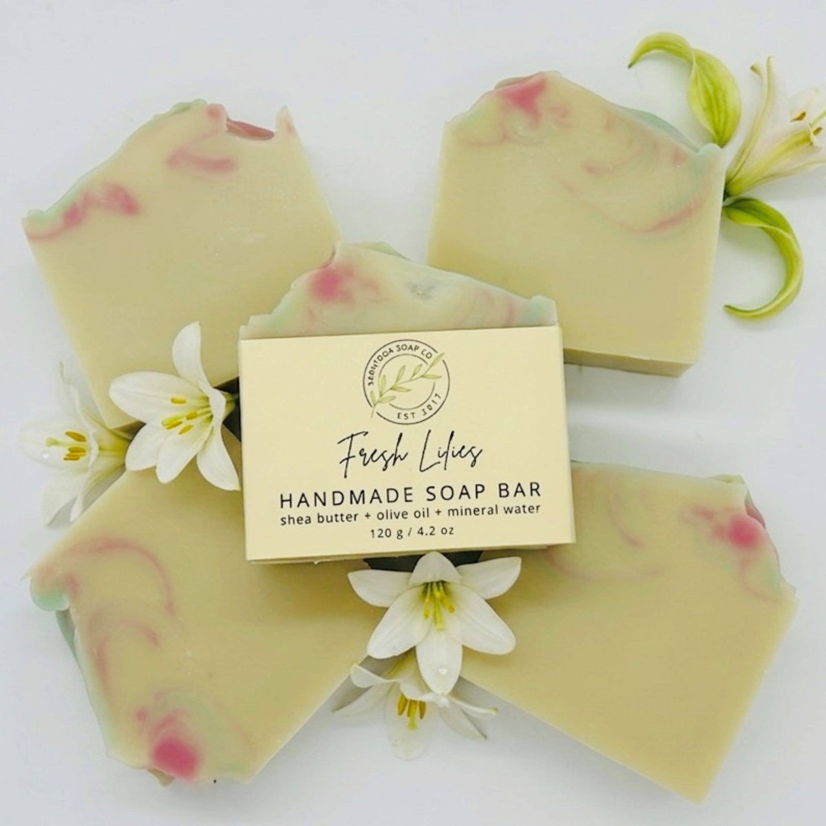 Fresh Lilies Handmade Soap Bar