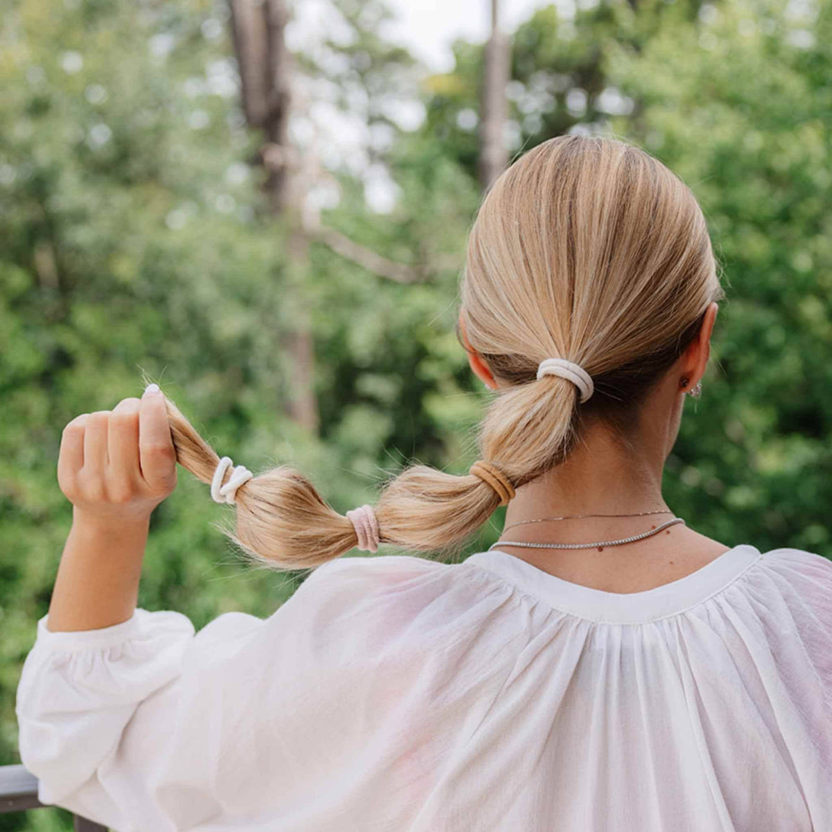 Plastic-free Round Hair Ties - Mondo 4-pack - Golden Fibres
