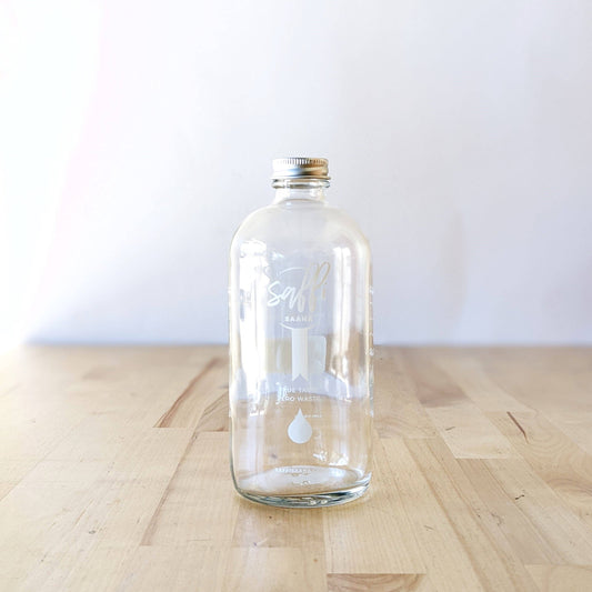 16oz Refillable Glass Bottles - for Saffi Saana display