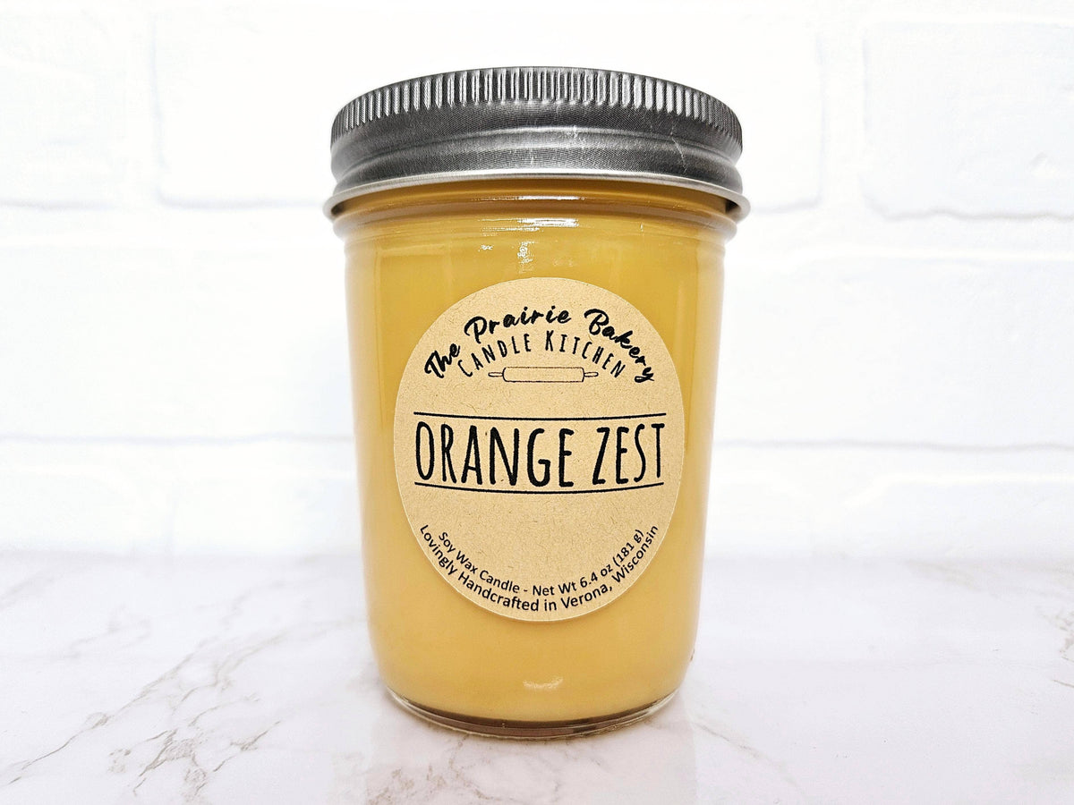 Orange Zest Scented Soy Wax Candle
