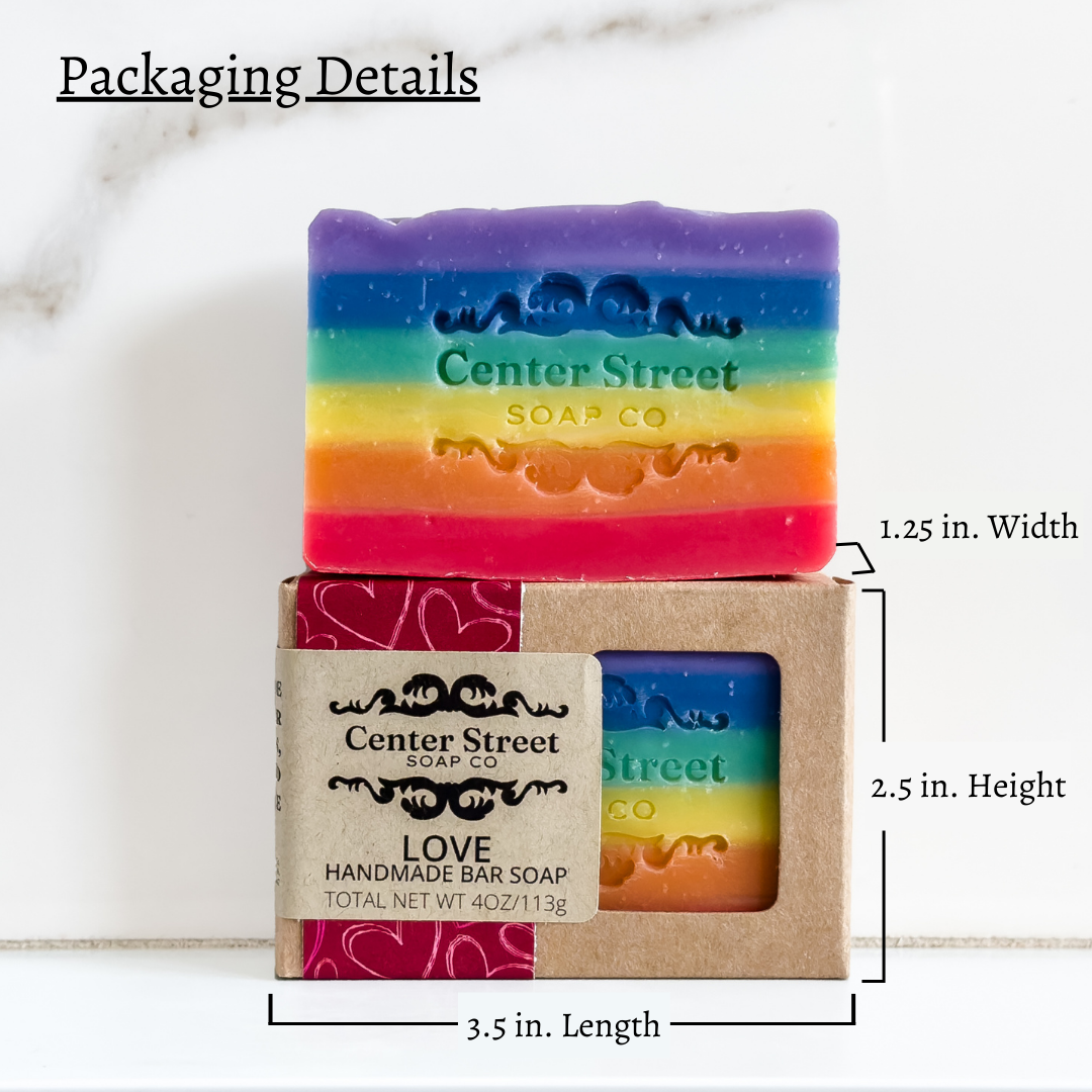 Love Vegan Rainbow Handmade Soap Bar