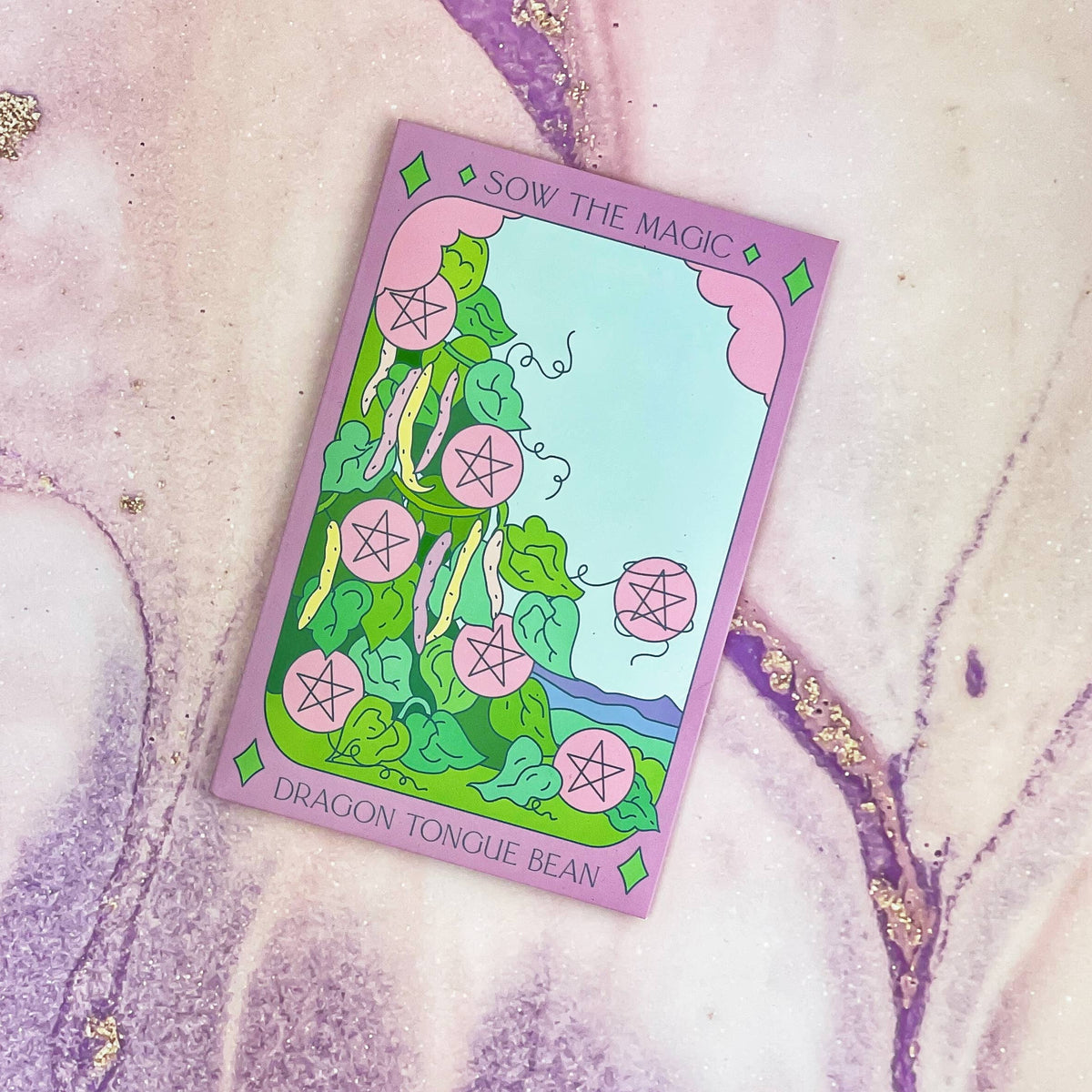 Dragon Tongue Bush Bean Tarot Garden