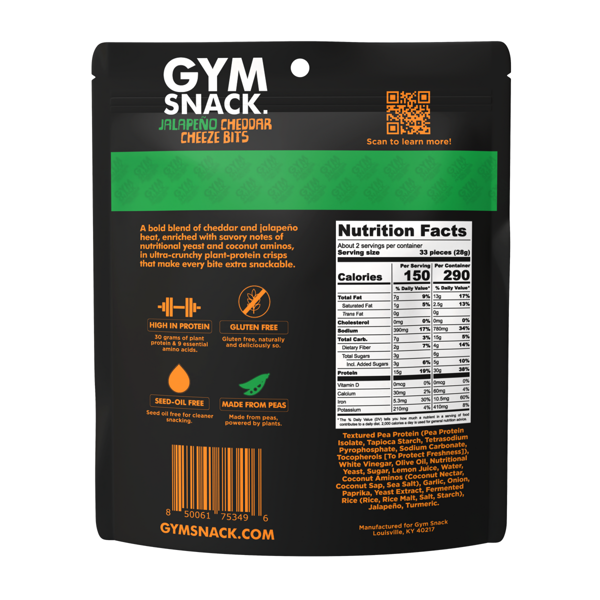 Jalepeño Cheddar Gym Snack