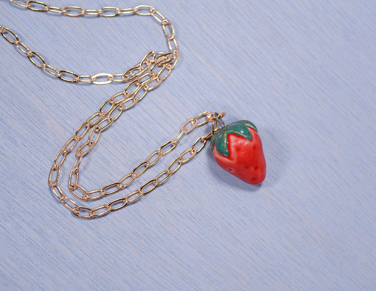 Strawberry Charm Necklace