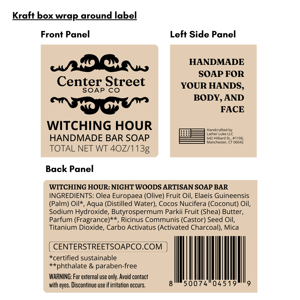 Witching Hour Halloween Handmade Soap Bar