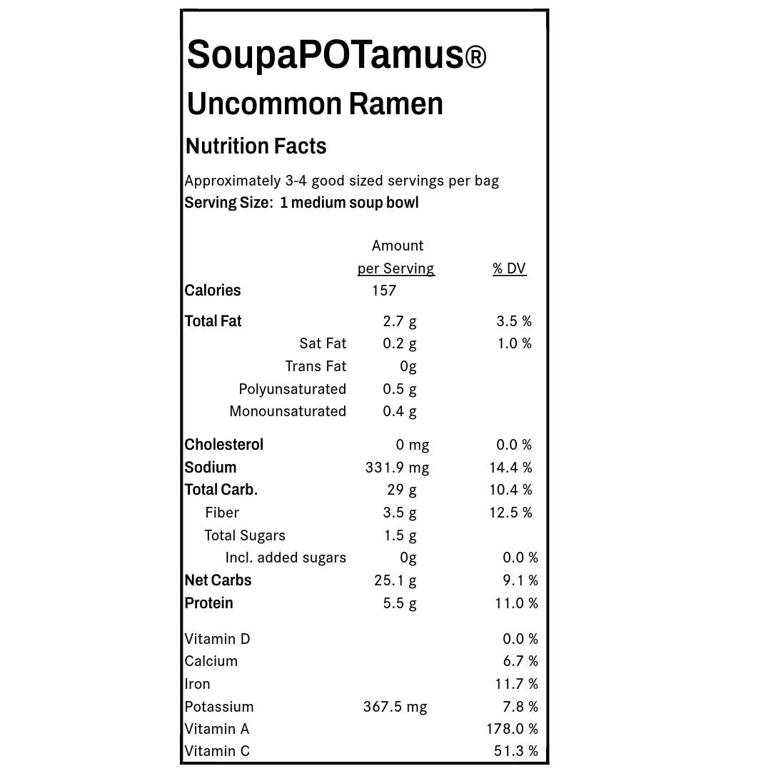SoupaPOTamus Uncommon Ramen Shelf-Stable Dry Soup