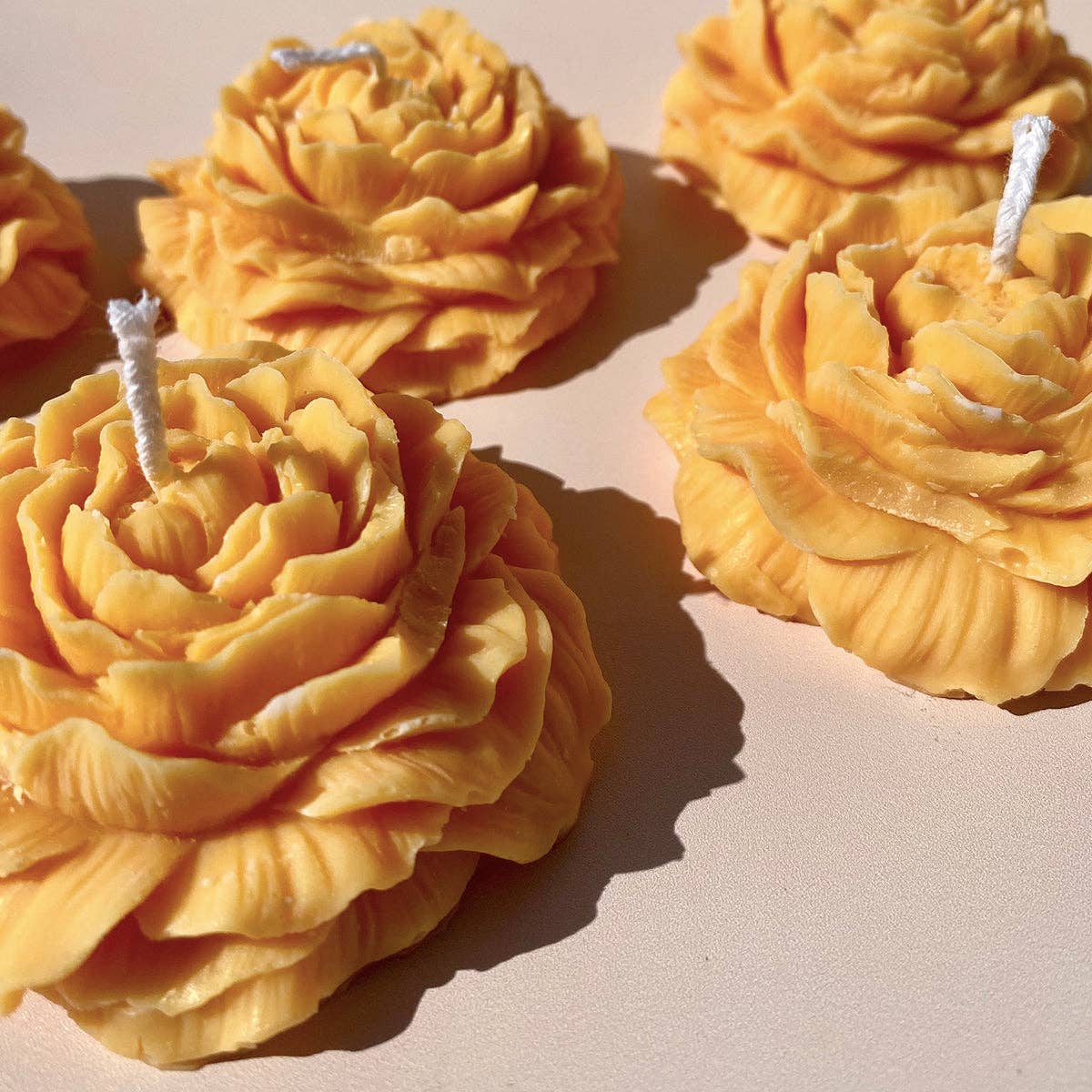 Peony Candle, Orange