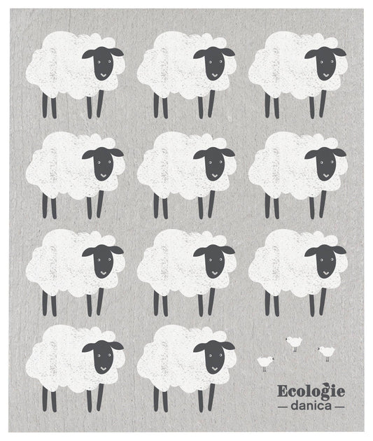Counting Sheep Swedish Dishcloth