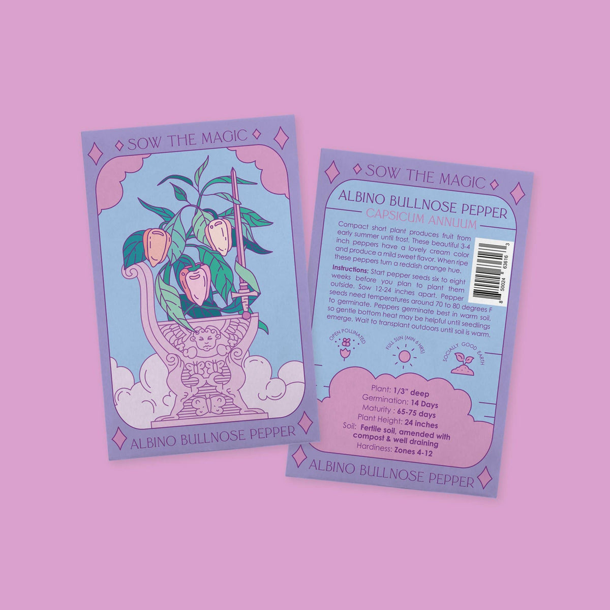 Albino Bullnose Pepper Tarot Garden