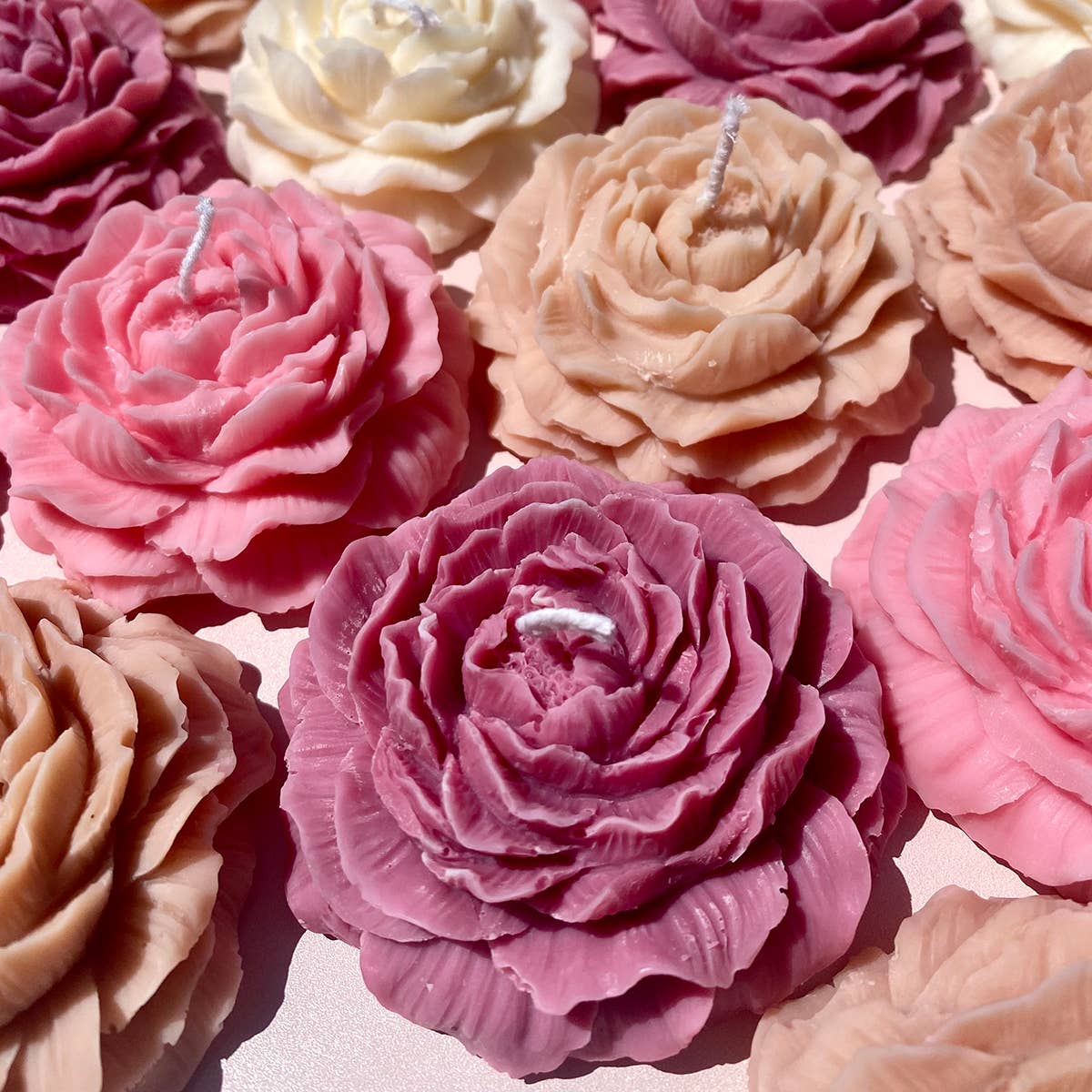 Peony Candle, Rose
