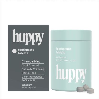 Fluoride-Free, Charcoal Mint Toothpaste Tablets